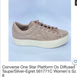 Converse one star platform shoes
